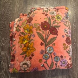 The Big One Floral Coral Fleece Blanket